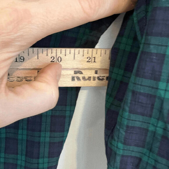 Le 31 Simons Men’s Large Green Blue Plaid Long Sleeve Casual Button Down Shirt - Picture 5 of 11